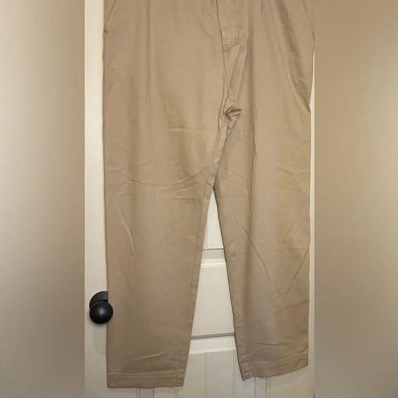 Hugo Boss Men's Khaki Pants 34x32 Flat Front 100% Cotton NWT - Picture 4 of 13